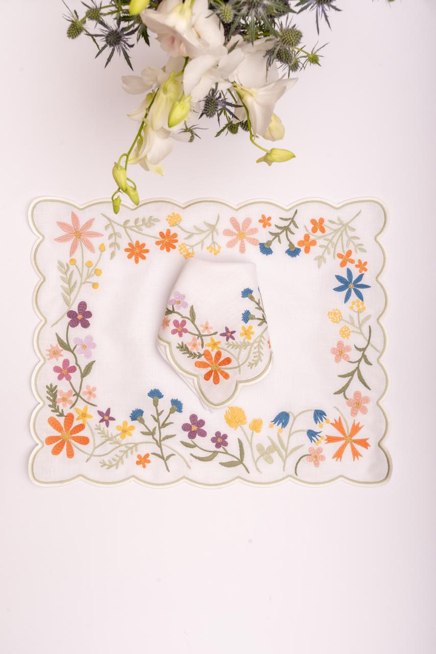 Spring Garden Linen Napkin & Placemat Set
