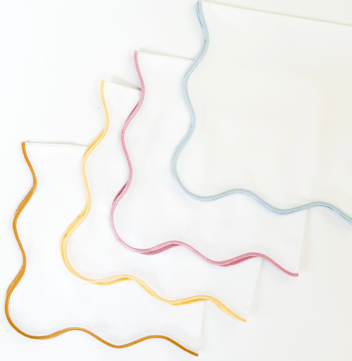 Blue Trim Wave Napkin