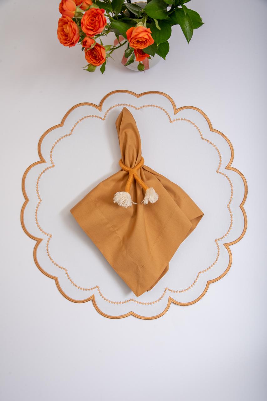 Yellow Nautical Knot Napkin Ring