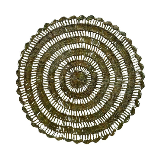 Olive Green Buriti Straw Placemat