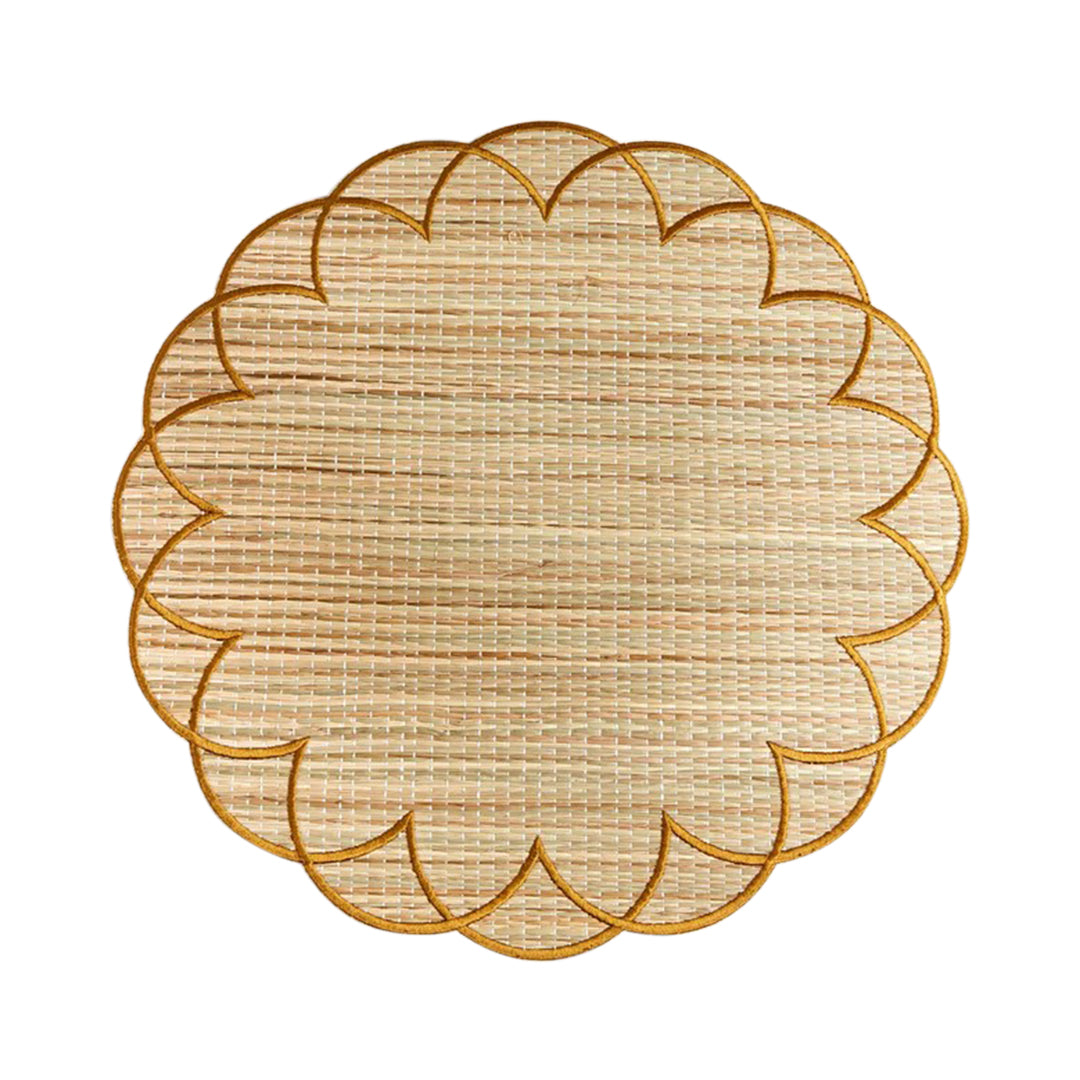 Gold Bali Straw Placemat