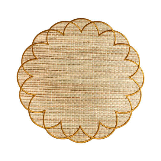 Gold Bali Straw Placemat