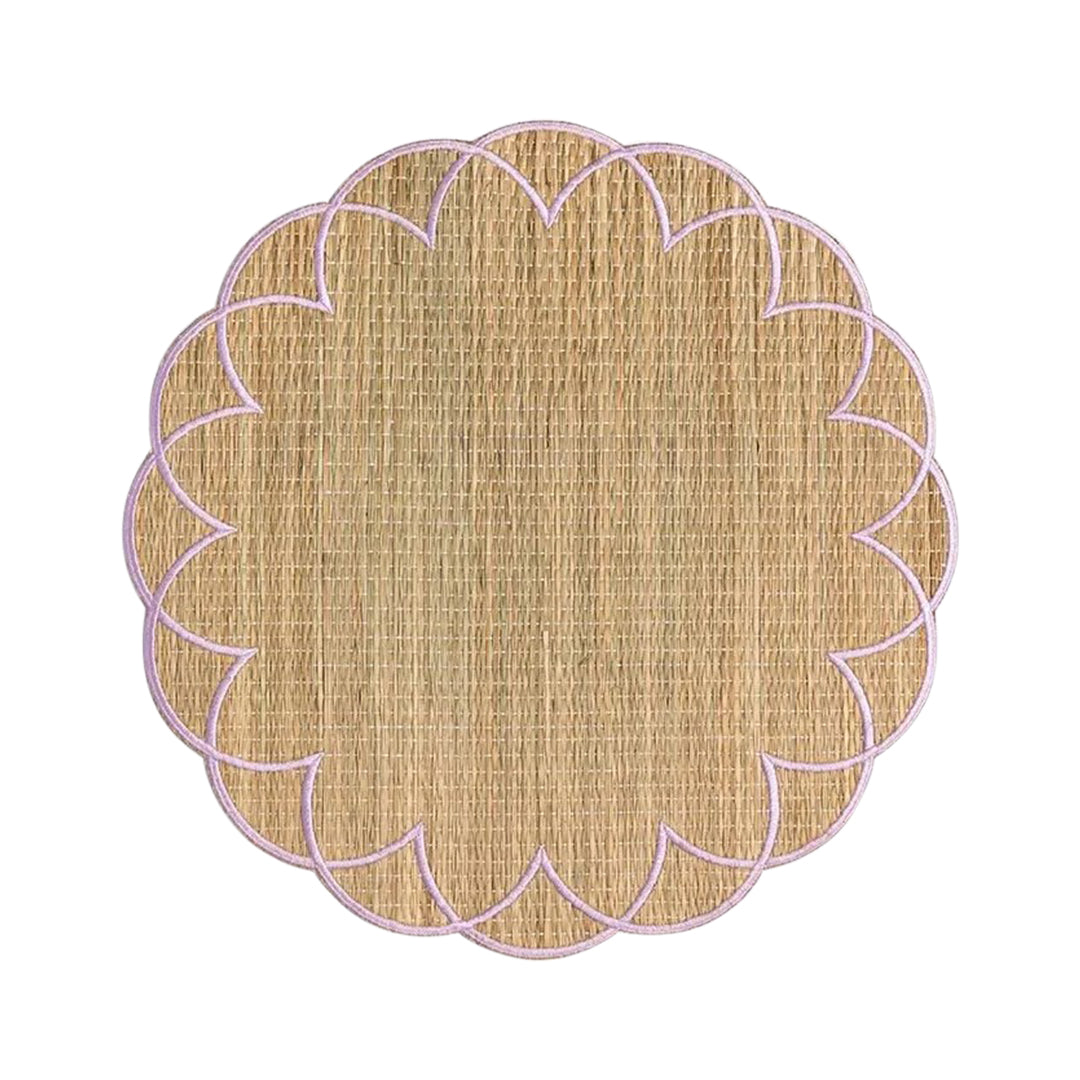 Lavender Bali Straw Placemat