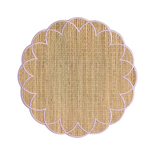 Lavender Bali Straw Placemat