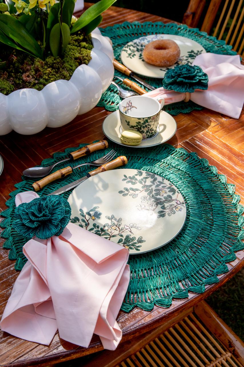 Green Buriti Flower Napkin Ring