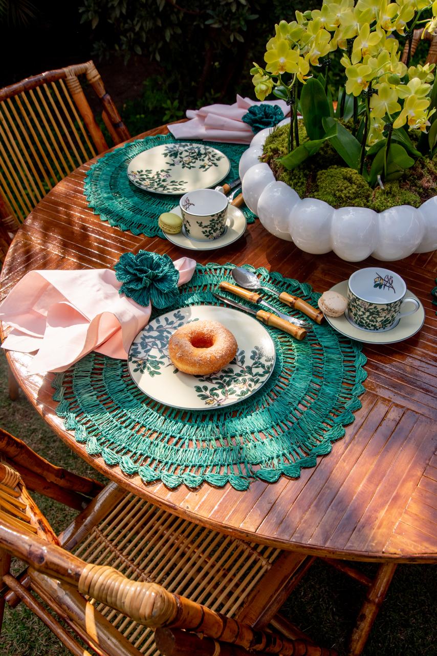 Green Buriti Flower Napkin Ring