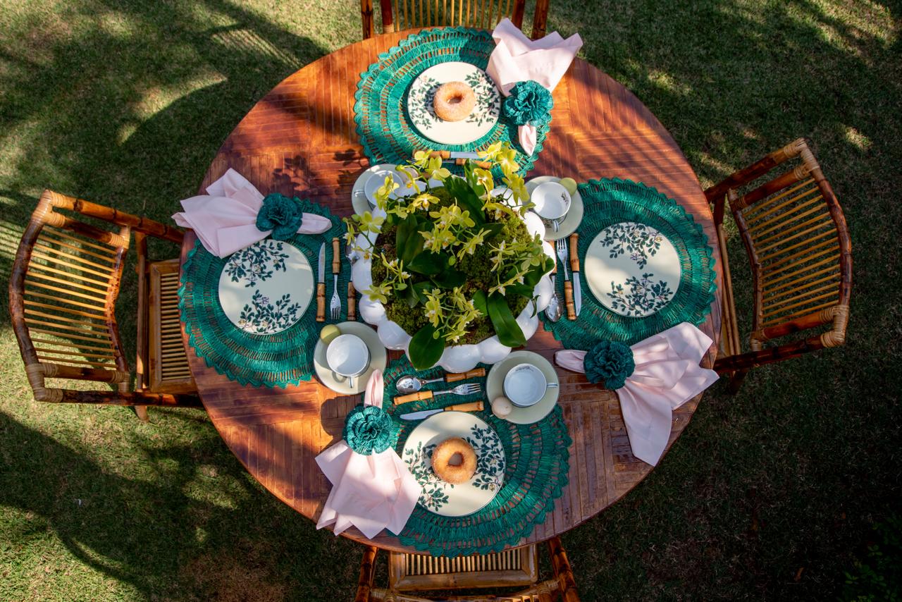 Green Buriti Flower Napkin Ring