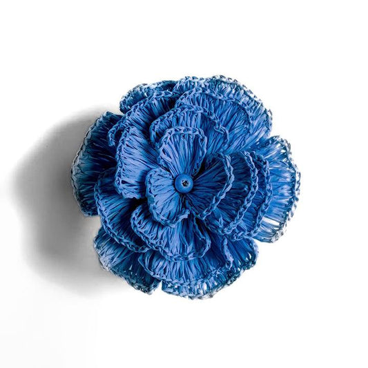 Navy Buriti Flower Napkin Ring