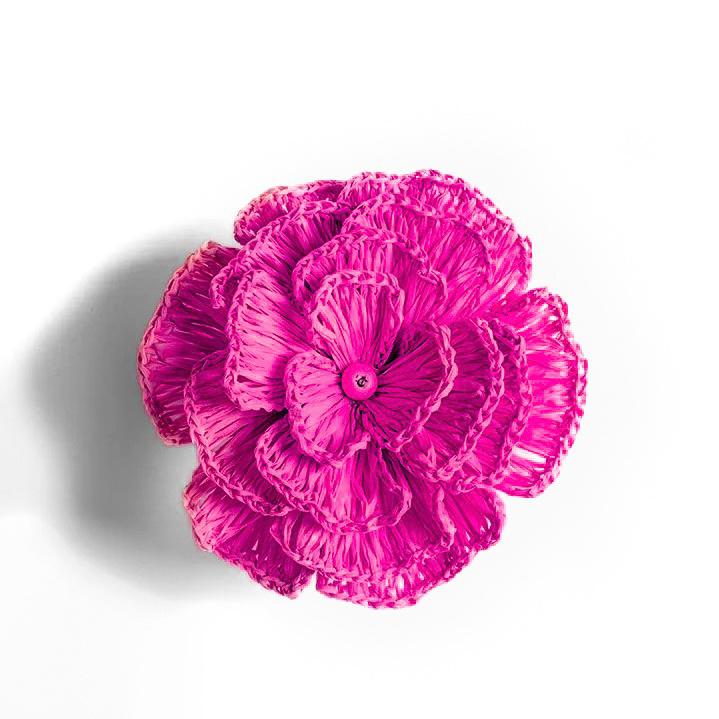 Fuscia Pink Buriti Flower Napkin Ring