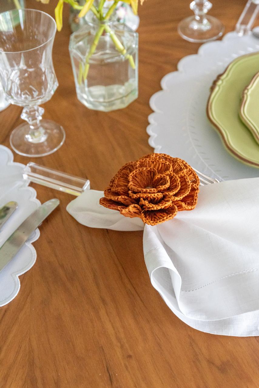 Rust Buriti Flower Napkin Ring