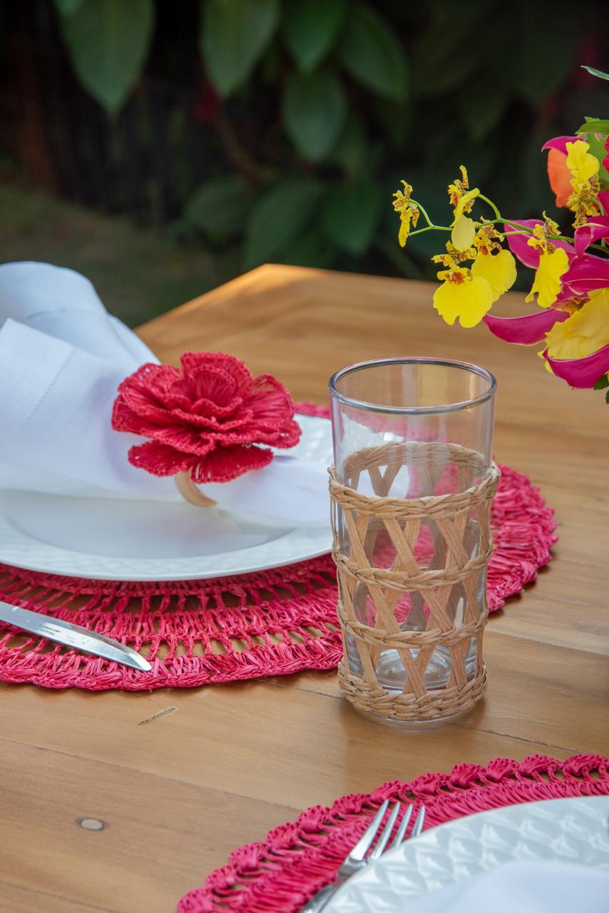 Red Buriti Flower Napkin Ring