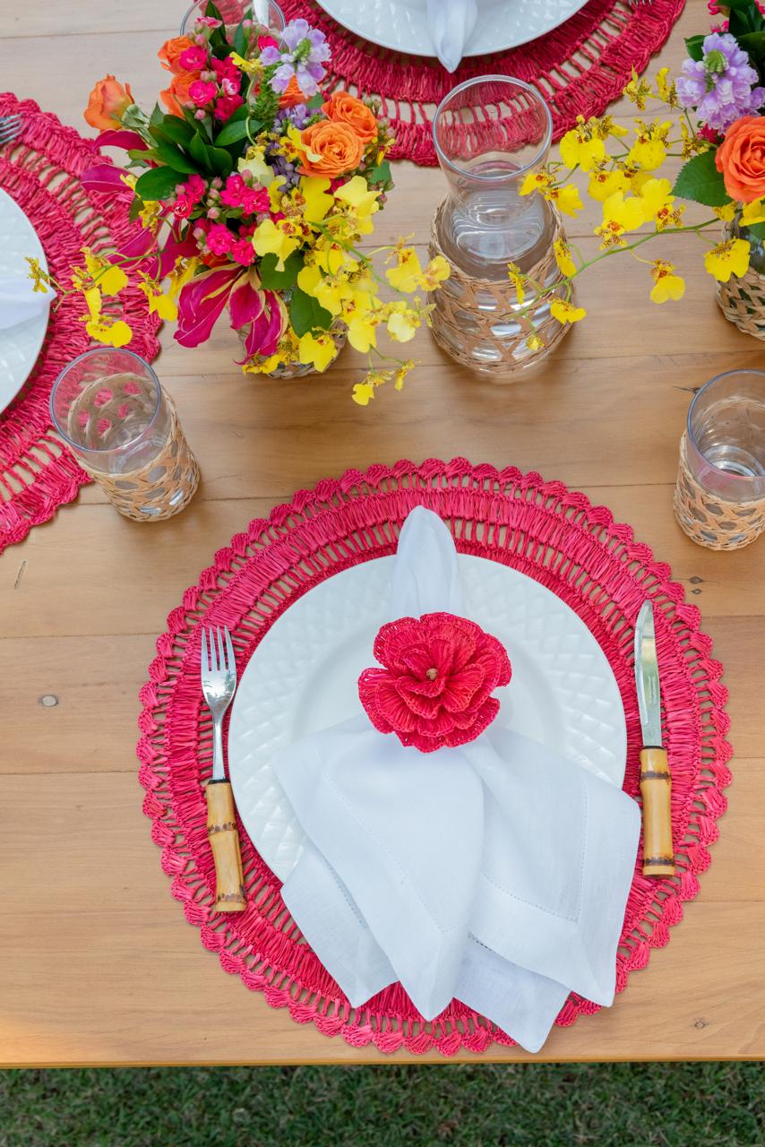 Red Buriti Flower Napkin Ring