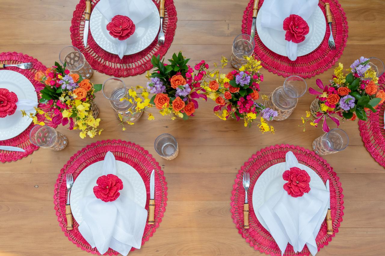 Red Buriti Straw Placemat