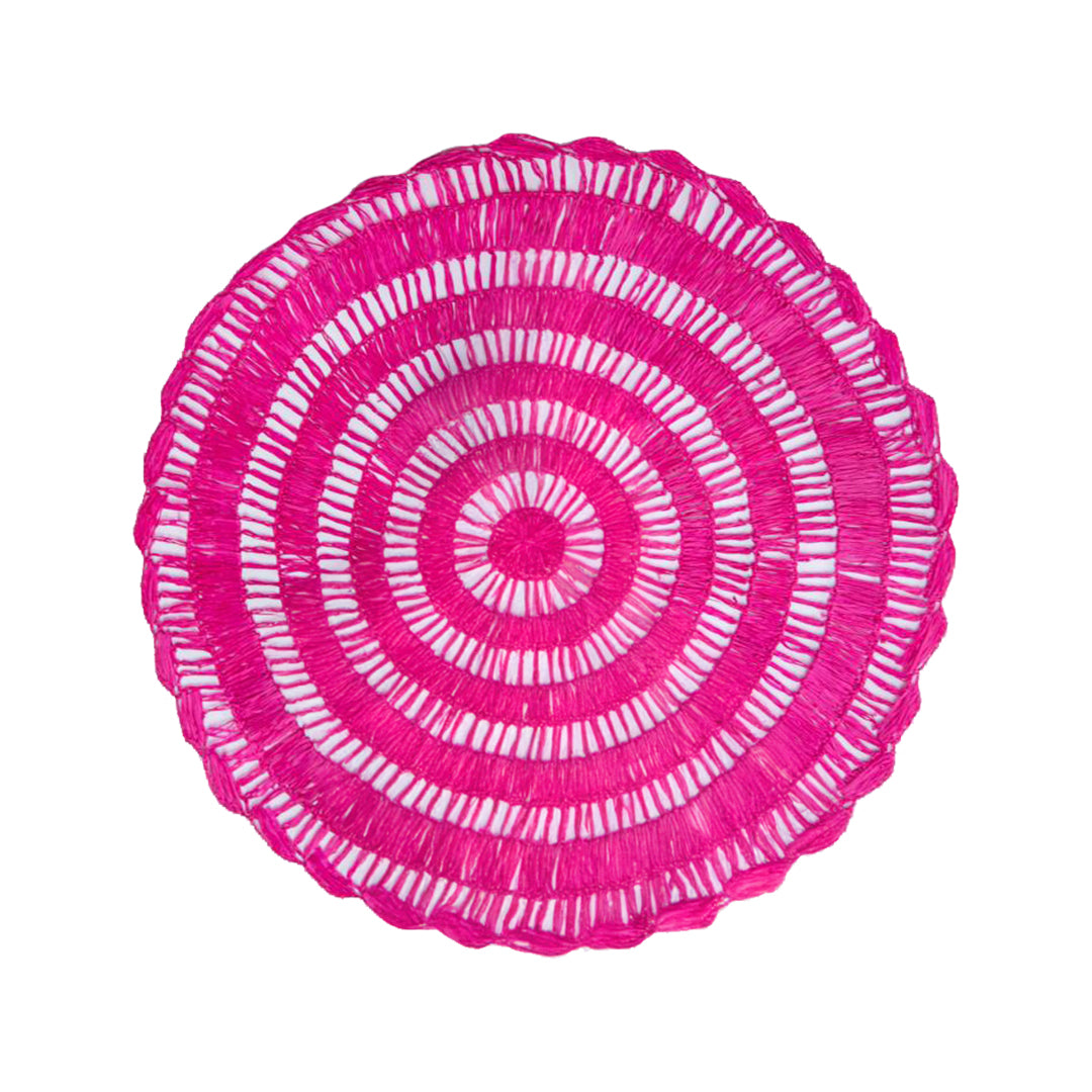 Fuscia Pink Buriti Straw Placemat