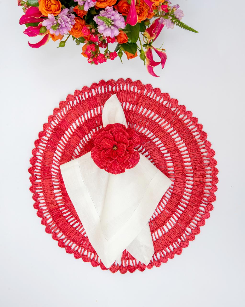 Red Buriti Straw Placemat