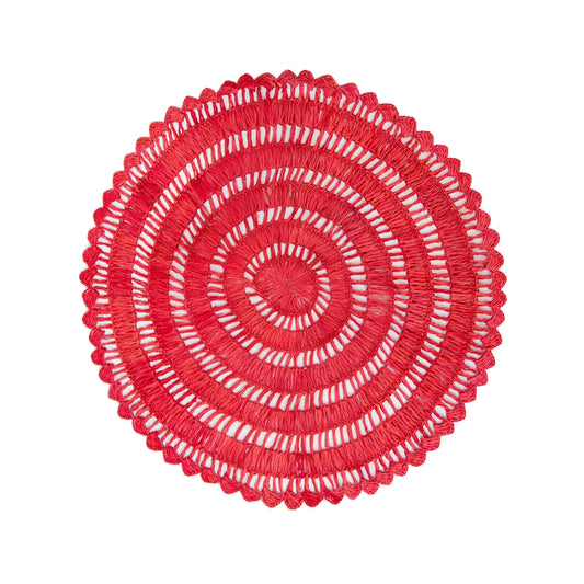 Red Buriti Straw Placemat