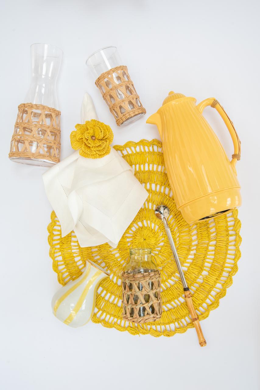 Yellow Buriti Straw Placemat