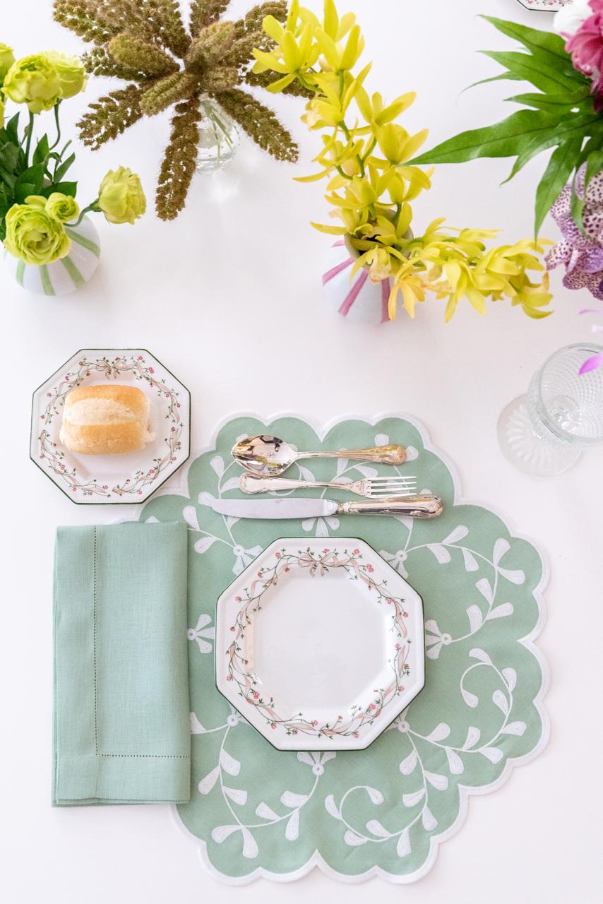 Classic Celadon Linen Napkin & Placemat Set