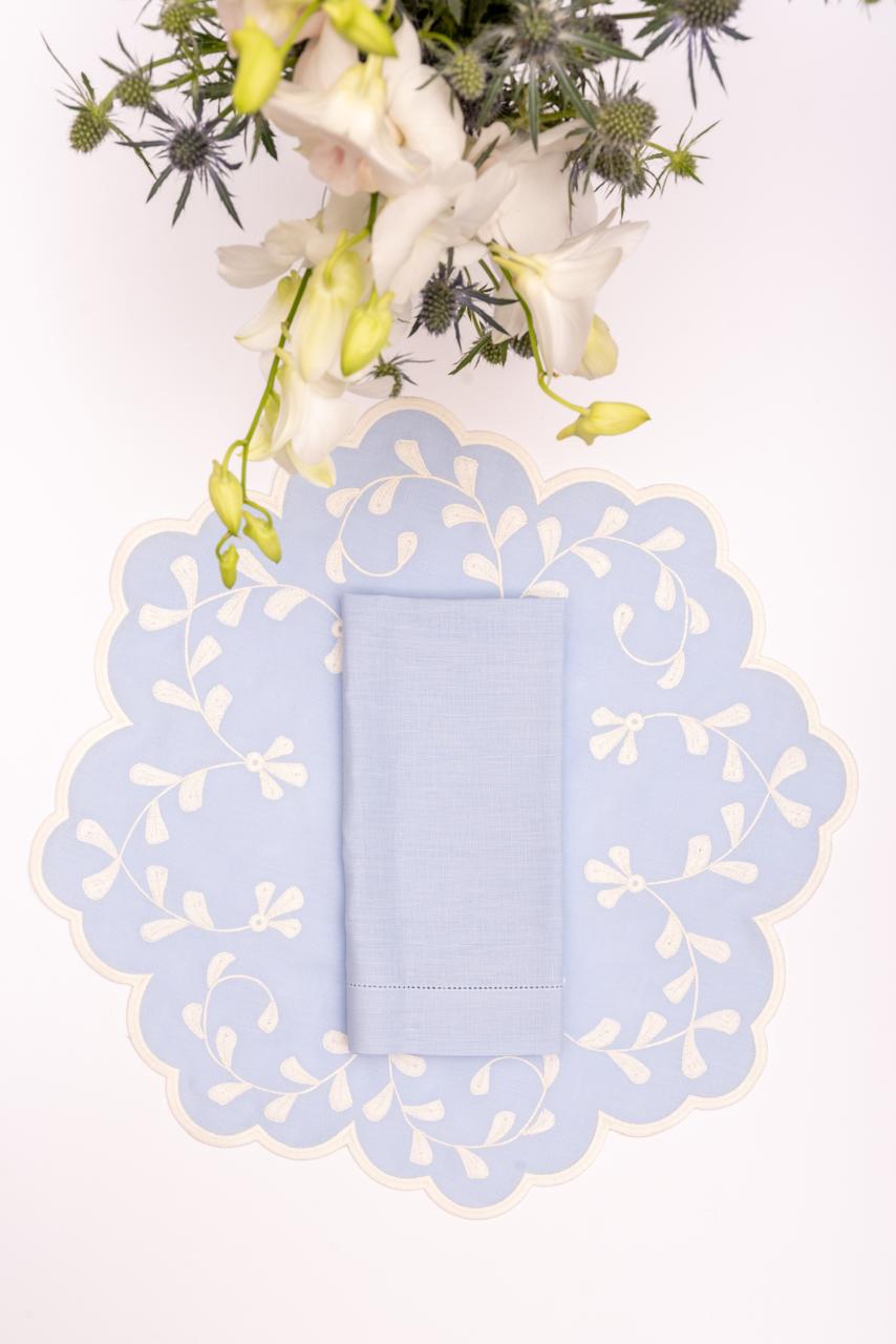 Classic Blue Linen Napkin & Placemat Set