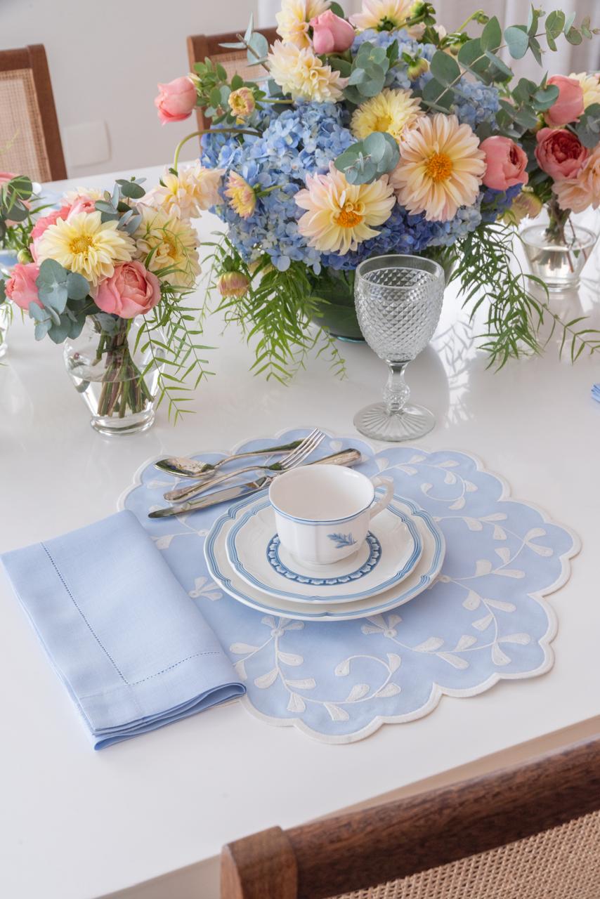 Classic Blue Linen Napkin & Placemat Set