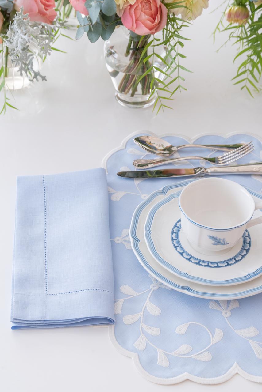 Classic Blue Linen Napkin & Placemat Set