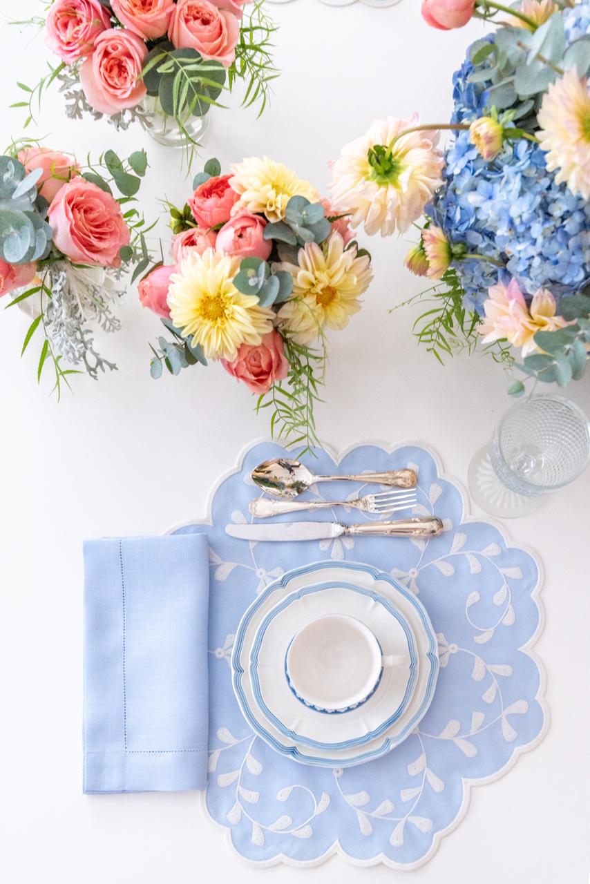 Classic Blue Linen Napkin & Placemat Set