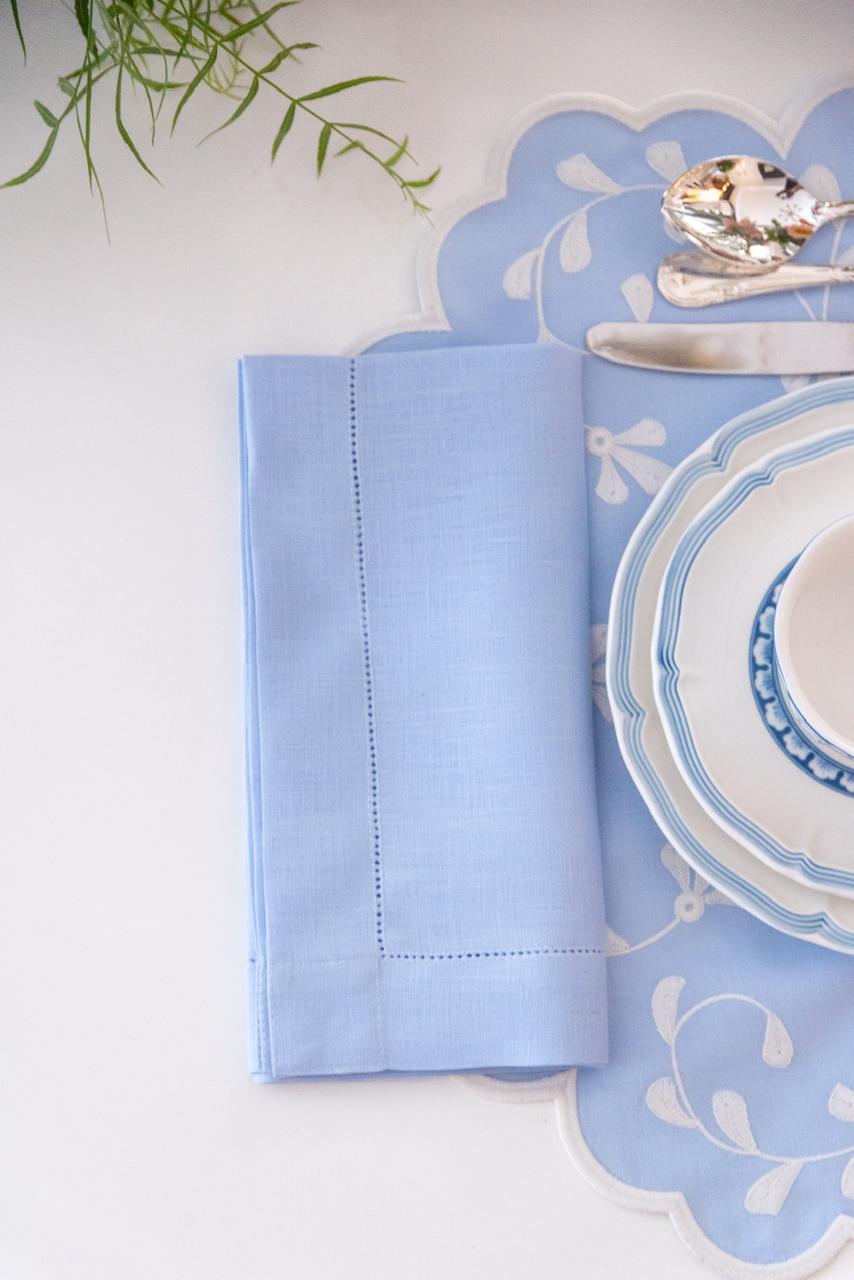 Classic Blue Linen Napkin & Placemat Set