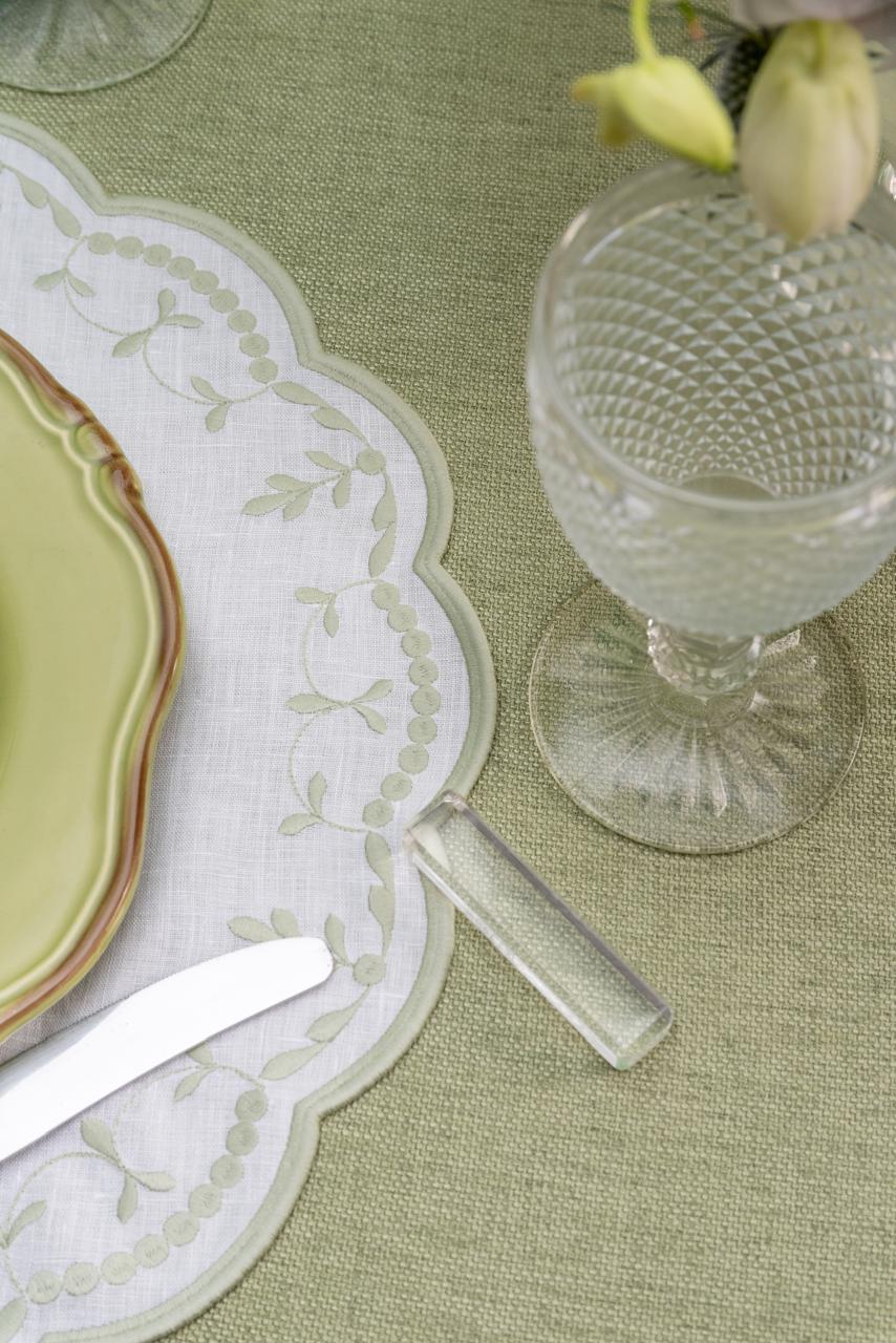 Firenze Celadon Linen Napkin & Placemat Set