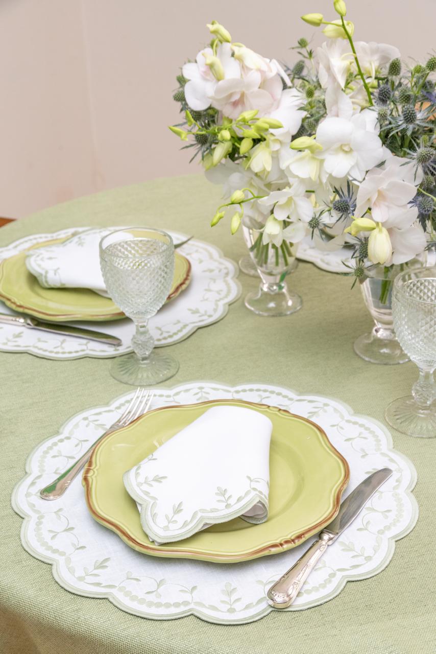 Firenze Celadon Linen Napkin & Placemat Set