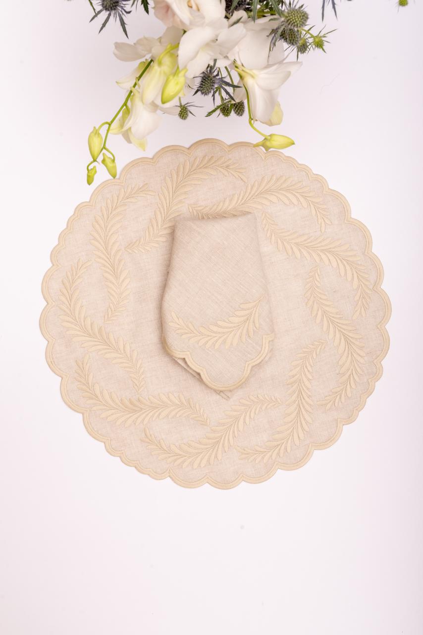 Leaves Linen Napkin & Placemat Set