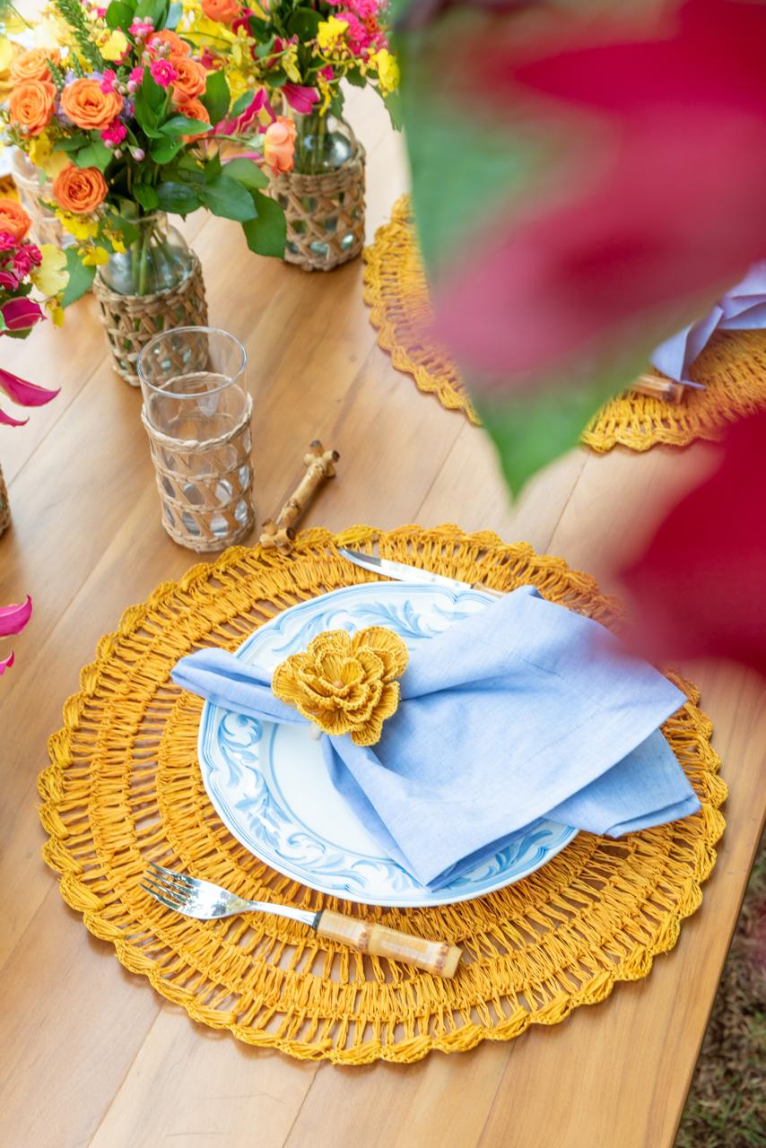 Mustard Yellow Buriti Straw Placemat