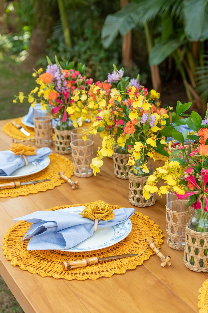 Mustard Yellow Buriti Flower Napkin Ring