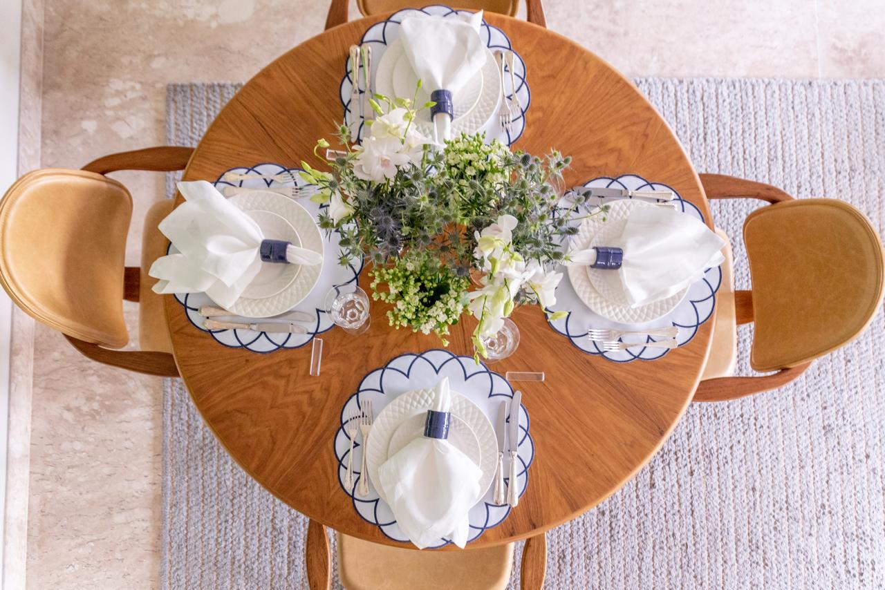 Navy Blue Bamboo Napkin Ring