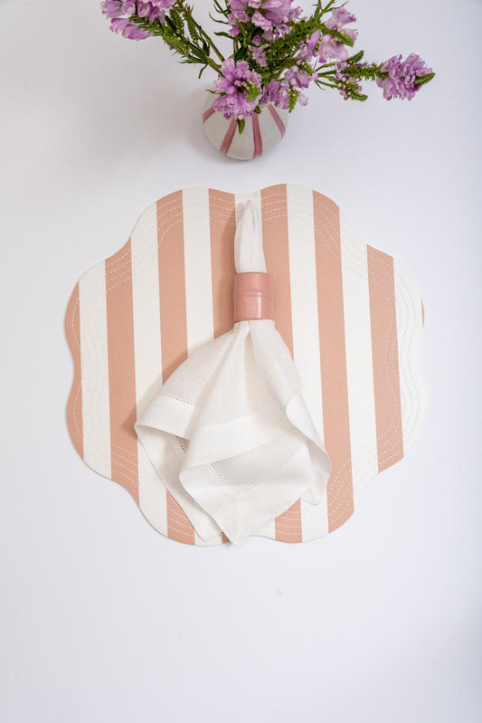 Retro Pink Striped Placemat