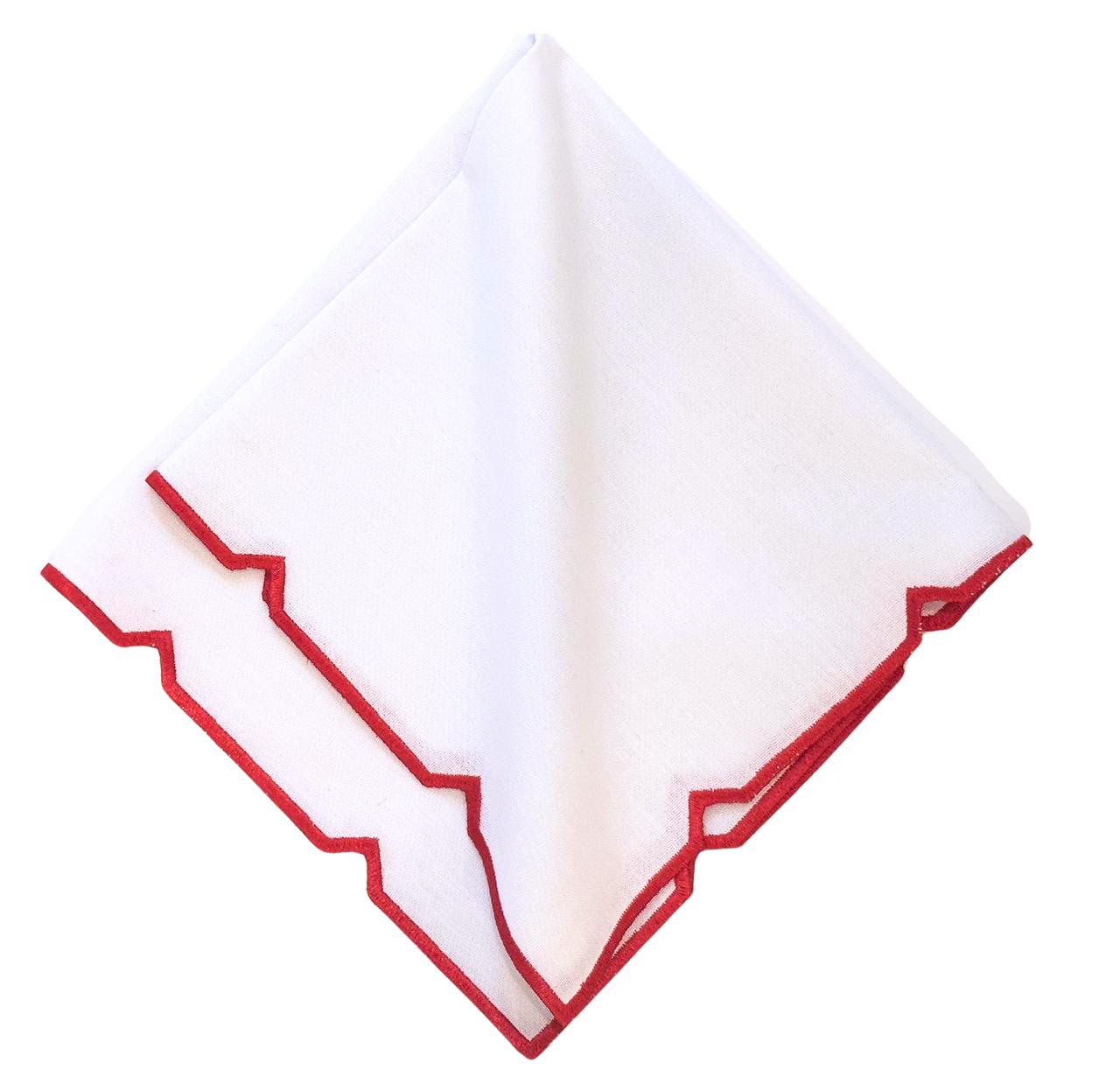 Red V Trim Napkin