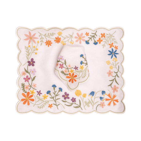 Spring Garden Linen Napkin & Placemat Set of 4