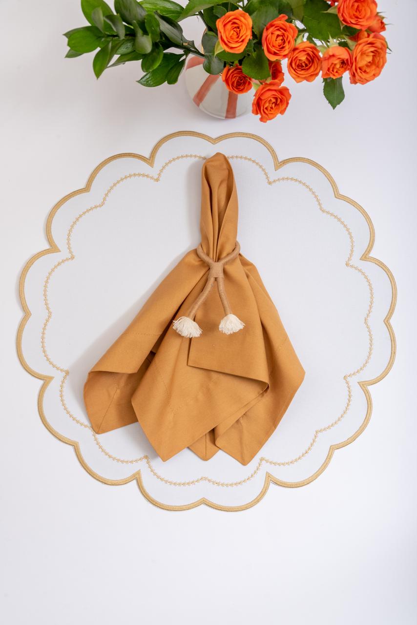 Solid Caramel Cotton Napkin