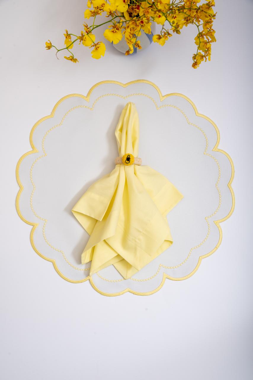 Solid Yellow Cotton Napkin